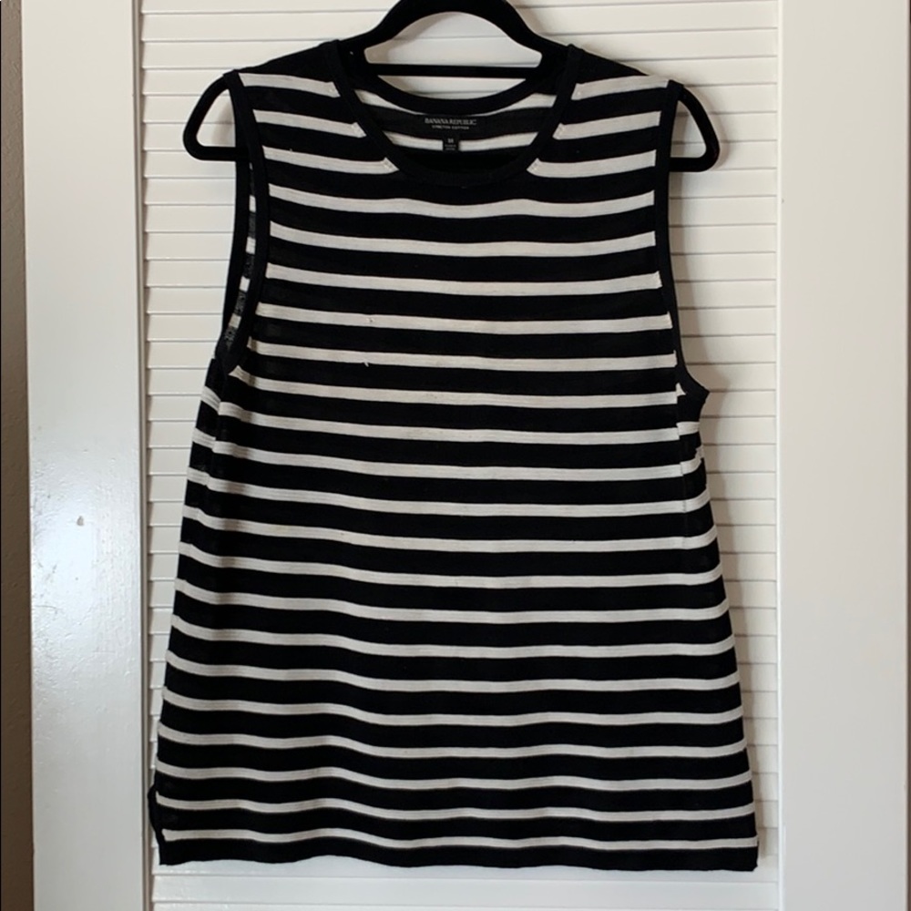 Banana Republic Striped Sleeveless Top